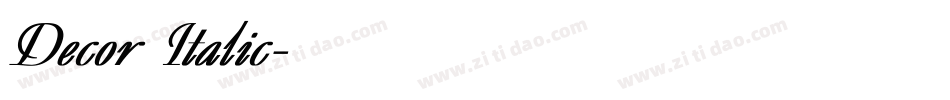 Decor Italic字体转换